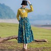 GYH 871民族风棉麻连衣裙2023春秋印花显瘦气质裙 商品缩略图3