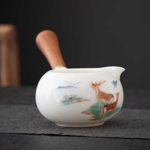 【典雅描金 瓷质细腻】珍瓷窑 羊脂玉描金 白瓷茶具礼盒 礼盒装 商品图3