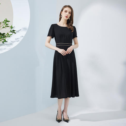 NF8N2斯尔丽瑟俪2023夏季新款撞色A摆显瘦法式浪漫显瘦显高的连衣裙 商品图3