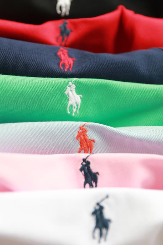 清冷感polo衫。r家小标刺绣粒扣设计慵懒显瘦翻领polo衫女J051630 商品图0