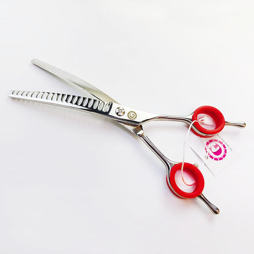 7.0寸弯鱼骨剪 双尾 宠物美容剪刀 下弯 鱼骨剪 弯剪 牙剪 打薄剪 修毛剪 商品图1