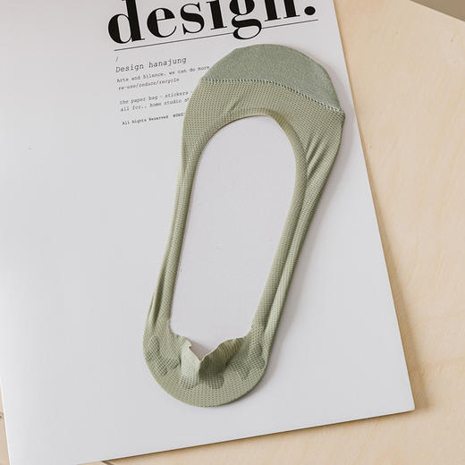 23春夏新品网眼透气任意剪棉拼防顶破隐形船袜后跟硅胶女士浅口袜_HLY 商品图8