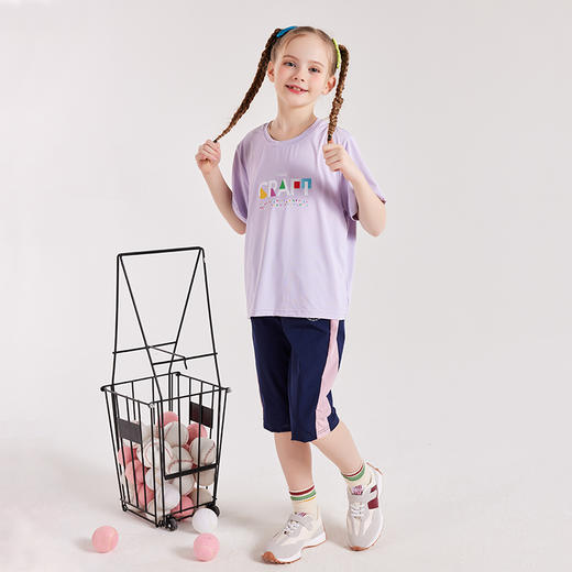 【多美乐】【超吸湿排汗 速干】龙之涵 中大童吸湿排汗撞边七分短裤 23年夏季新款休闲运动裤 婴幼儿A类标准 商品图6