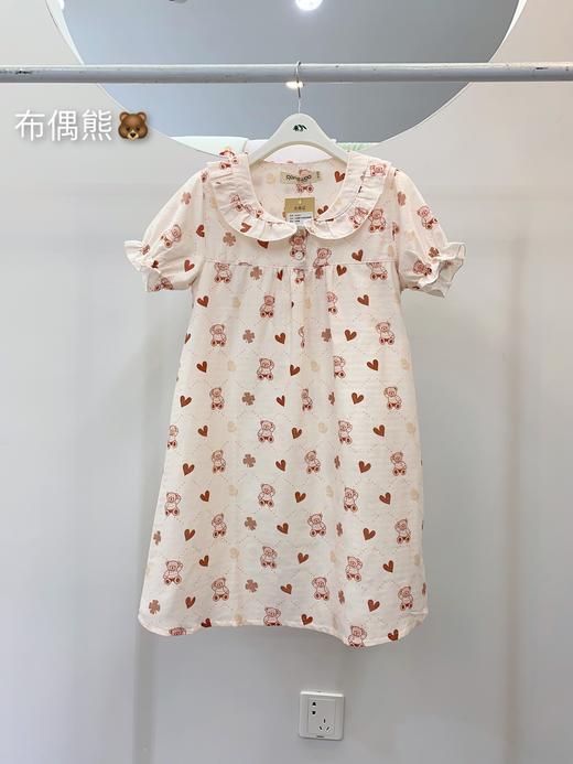 【断码清仓】女童夏日风情短袖睡裙100%全棉双层纱布婴儿棉纱越洗越软【孤品/瑕疵品/样品/清仓秒杀专拍链接 不支持退换 】 商品图4