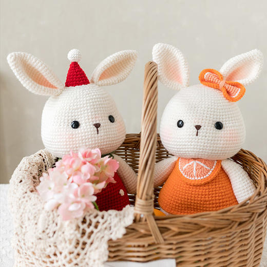 苏苏姐家水果兔兔陪伴玩偶手工DIY编织钩针玩偶毛线团材料包 商品图1