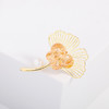 欧美轻奢款银杏叶领针胸针，贝珠复古型胸花时尚饰品女AM-ts01629 商品缩略图1