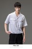 PINLI品立夏季新款男士古巴领短袖衬衫宽松纯色休闲衬衣上衣B232113060 商品缩略图0