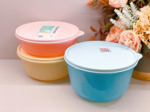 特百惠 密封保鲜圆碗3件套冰箱冷藏大容量保鲜盒密封带盖套装新品 商品图5