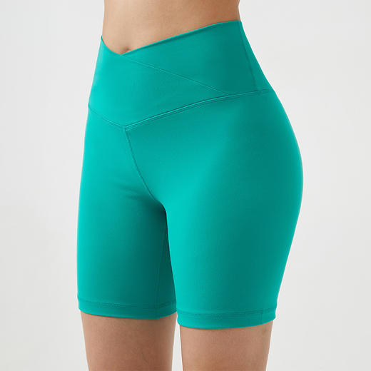 交叉腰头马卡龙色骑行短裤 商品图4