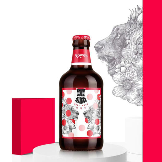 雪花啤酒 黑狮玫瑰红果啤 330ml 瓶装【覆盆子口味】 商品图4