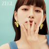 ZEGL设计师秘密花园系列黄色花朵耳环女小众设计感高级耳钉耳饰品 商品缩略图1