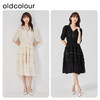 oldcolour2023夏季新款法式气质优雅V领高腰蛋糕连衣裙O24101536 商品缩略图1