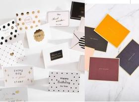 QT-贺卡大号 折页（烫金 商务）