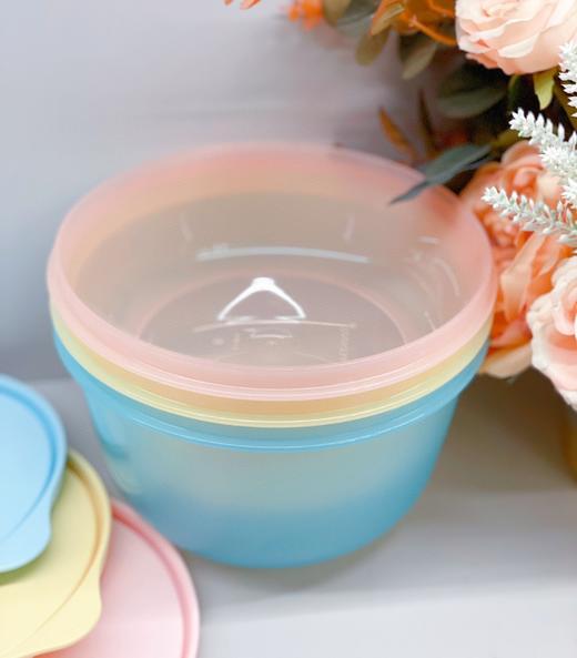 特百惠 密封保鲜圆碗3件套冰箱冷藏大容量保鲜盒密封带盖套装新品 商品图3