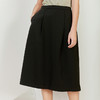 【黑色中长款半裙】23年春夏新品女士中长款半裙黑色纯色百搭半身裙子 商品缩略图0