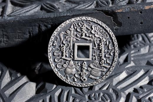 矩德泉坊 纯银手作   政通人和暗八仙（4.2厘米版）618 商品图4