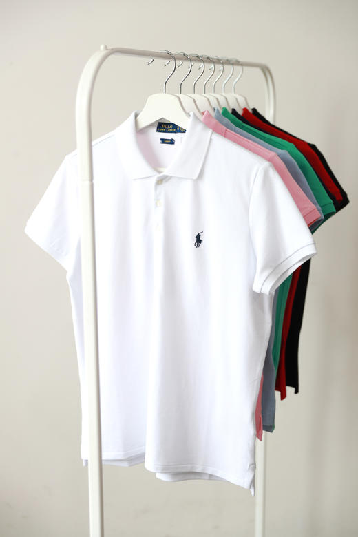 清冷感polo衫。r家小标刺绣粒扣设计慵懒显瘦翻领polo衫女J051630 商品图13