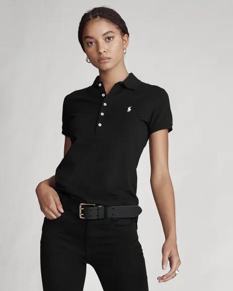 清冷感polo衫。r家小标刺绣粒扣设计慵懒显瘦翻领polo衫女J051630 商品图6