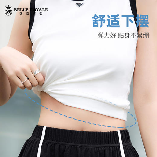 时尚运动无袖背心女夏季新款显瘦打底修身纯棉外穿内搭上衣BX1671 商品图1