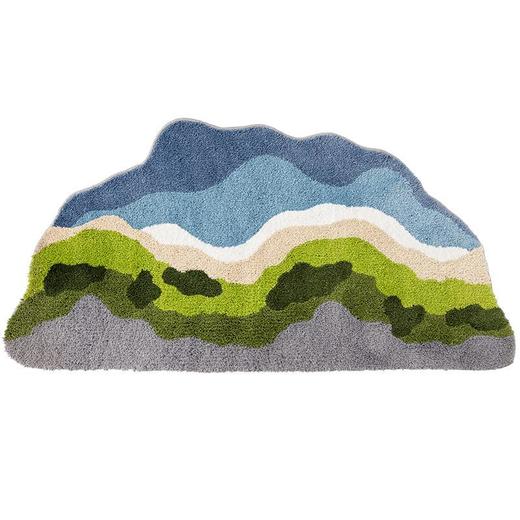 北欧ins风绿植苔藓卧室床边毯异形房间客厅防滑毛绒地毯飘窗地垫 商品图5