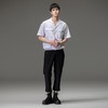 PINLI品立夏季新款男士古巴领短袖衬衫宽松纯色休闲衬衣上衣B232113060 商品缩略图4