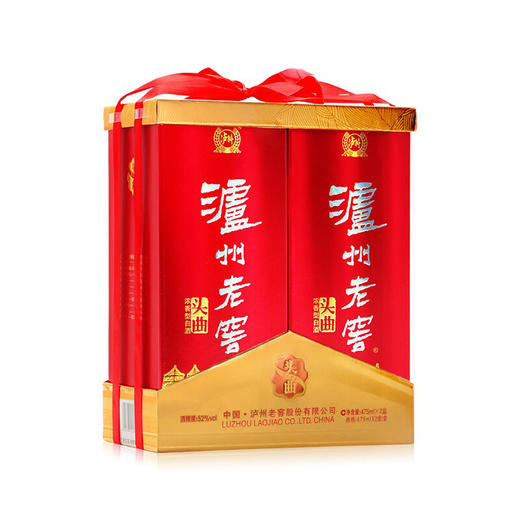 新-52度泸州老窖头曲淡雅（优惠装）475ml*2*3 商品图1