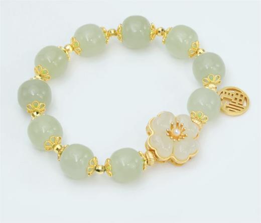 【宫里手串】幸福敲门和田玉手串 商品图0