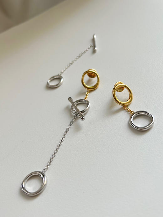 J.HARDYMENT | Medium T-Bar Link earrings [耳环 4色] 商品图4