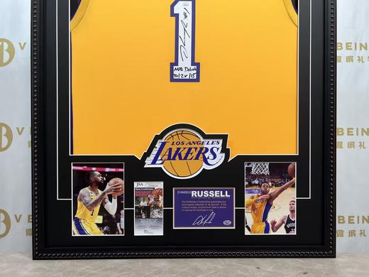 收藏系列 拉塞尔 湖人队1号黄色 亲笔签名球衣 商品图3