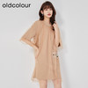 oldcolour2023夏季新款纯棉法式网纱拼接宽松短款连衣裙O24101438 商品缩略图3