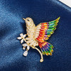国风彩雀胸针，大气满锆珐琅气质鸟类胸花时尚西装旗袍配饰别针AM-XR11269 商品缩略图3