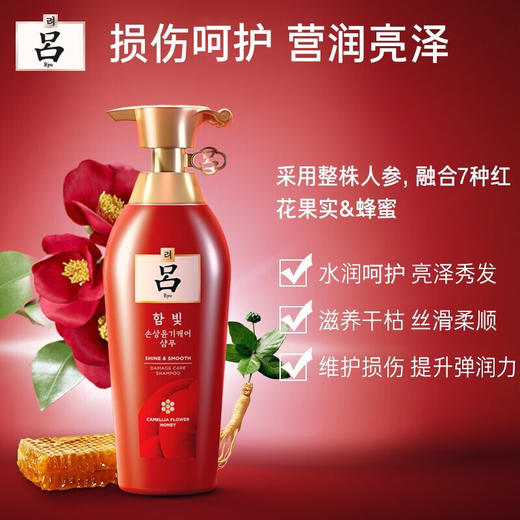 吕Ryo红吕洗发水修护损伤改善毛躁洗头膏400ml+护发素400ml 商品图3