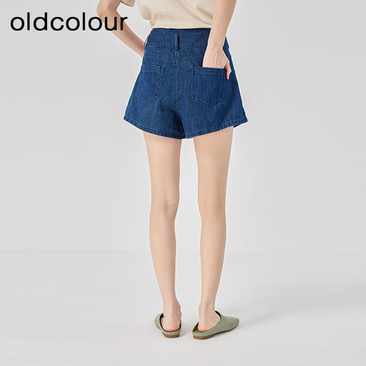 oldcolour2023夏新款高腰气质显瘦百搭直筒牛仔短裤女O24111426 商品图4