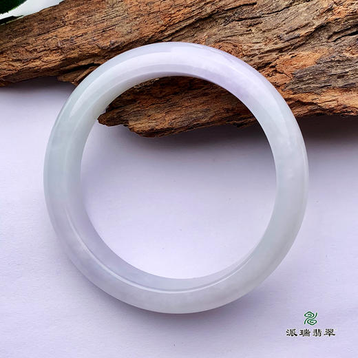 派瑞翡翠 翡翠手镯 糯种 浅紫 商品图3