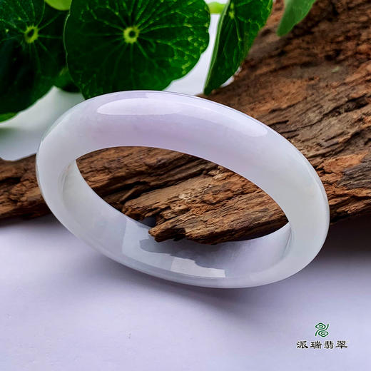 派瑞翡翠 翡翠手镯 糯种 浅紫 商品图0