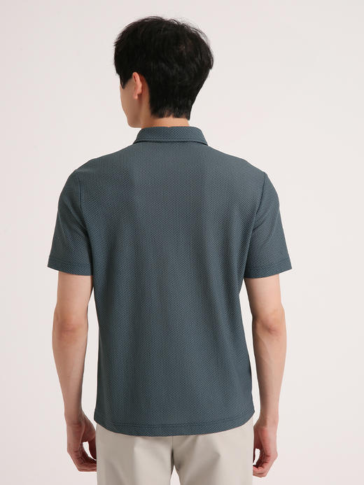 callisto绿色舒适弹力翻领T恤 SSTSS011C 商品图2