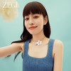 ZEGL设计师秘密花园系列金属风古巴花朵项链女2023新款锁骨链颈链 商品缩略图4