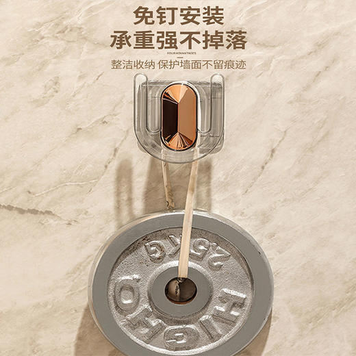 简约不占空间浴室拖鞋架 壁挂式免打孔卫生间鞋子挂架厕所门后收纳神器置物沥水 商品图7