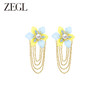 ZEGL设计师秘密花园系列花朵流苏耳环女高级感珍珠耳钉夏天耳饰品 商品缩略图0