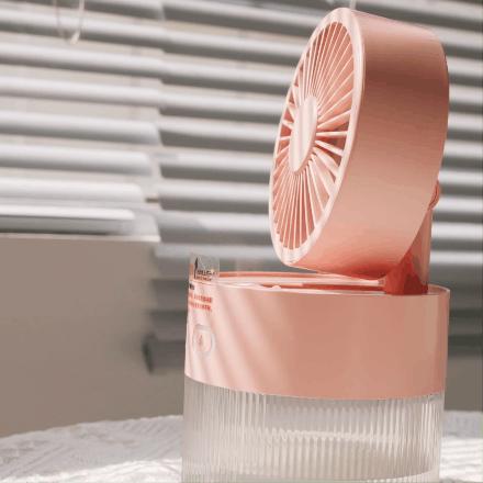 【应季好物】桌面喷雾加湿器usb水雾折叠便携二合一小型风扇 商品图1