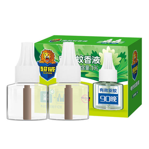 超威电热蚊香液艾草清香型两液补充装90晚 商品图1