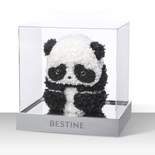 VBEINGS花语 永生花熊猫 玫瑰花绣球礼盒送男女友爱人表白生日礼物摆件 商品图3