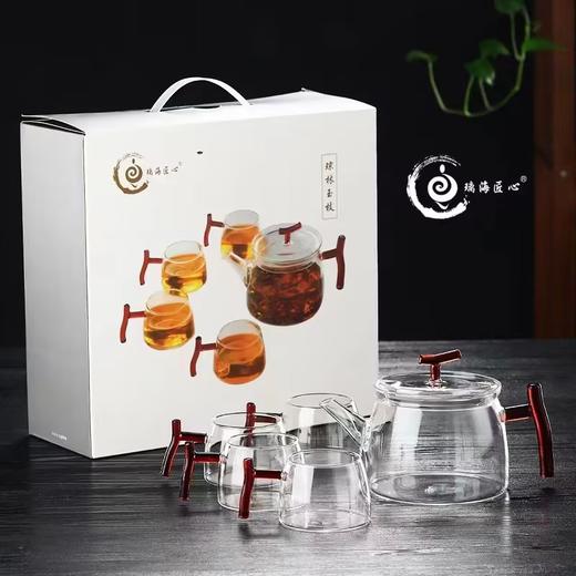 璃海匠心琼林玉枝耐热玻璃茶具套组（1壶4杯） 商品图0