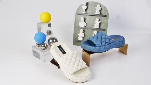 westory2023夏季新款平底休闲菱格外穿时尚休闲舒适百搭凉拖61541 商品图9