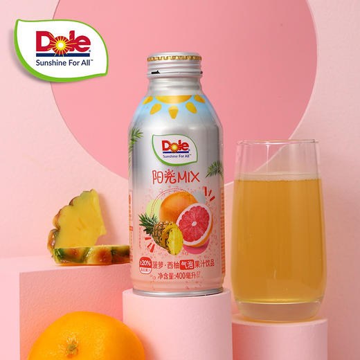 都乐阳光mix菠萝西柚气泡果汁饮料400ml 商品图0