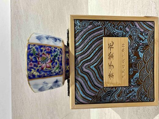 B-SSFH-5006 素手繁花 青花鎏金珐琅 六角杯 商品图0