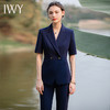 IWY/藏青色短袖职业西装套装女夏季薄款气质上班时尚休闲高端工作服女CPS1798 商品缩略图1