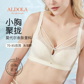 雅黛丽内衣女聚拢小胸显大性感蕾丝文胸无钢圈莫代尔亲肤透气胸罩