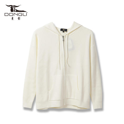 WSR-21BBC38小山羊绒运动风女士拉链帽衫 商品图0