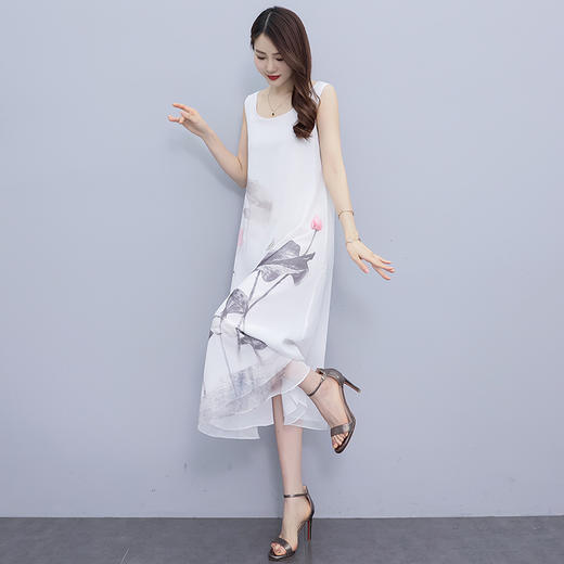 国风复古长款吊带，宽松大码两件套外搭开衫HR-WX23159 商品图1